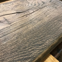 Altholz-Stil, Baumscheibe, Waschtisch, Tischplatte, BROWN, STRUKTUR, Eiche, Baumkante 150x50x4,5cm